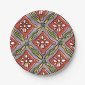 Rombos y flores pappteller (Vorderseite)