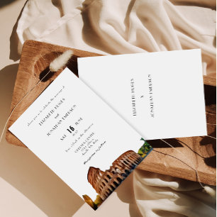 Rome Art Painting Wedding Invitation Einladung