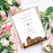 Rome Art Painting Wedding Invitation Einladung