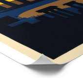 Rome at Night Poster | Colosseum Moonlight Vintage (Ecke)