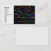 Rome Black Business Card Visitenkarte (Vorne/Hinten)