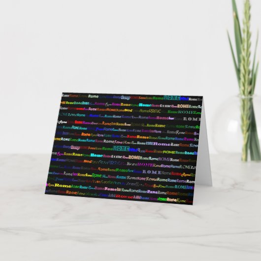 Rome Black Greeting Card H Karte (Vorderseite)