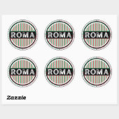 Rome City Pride Emblem – Italian Identity Runder Aufkleber (Blatt)