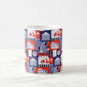 Rome city seamless decorative pattern design. Trav Kaffeetasse (Mittel)