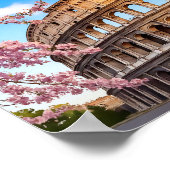 Rome Colosseum Italy Painted Poster (Ecke)