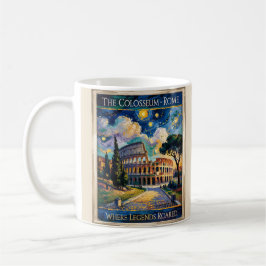 Rome Colosseum Itlay Landmark Retro Van Gogh Art Kaffeetasse