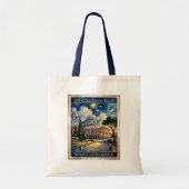 Rome Colosseum Itlay Landmark Retro Van Gogh Art Tragetasche (Vorne)