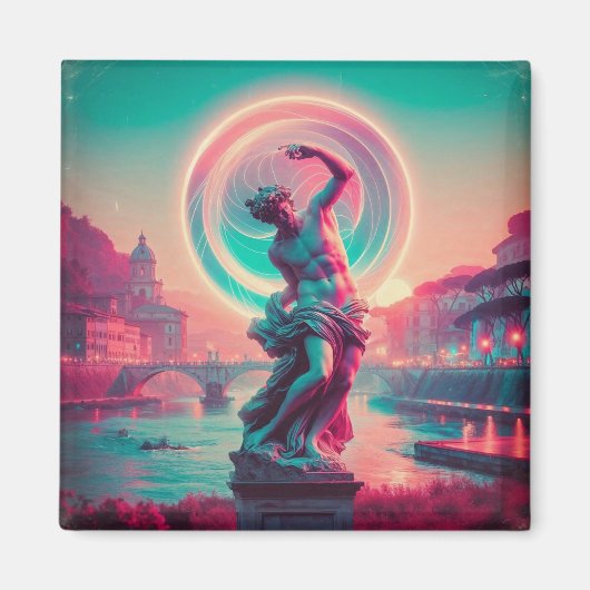 Rome | Ethereal Dreamy Urban Vaporwave Retrowave Magnet (Vorne)