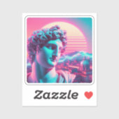 Rome | Ethereal Sculpture Vaporwave Retrowave Aufkleber (Blatt)