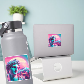 Rome | Ethereal Sculpture Vaporwave Retrowave Aufkleber