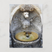 Rome Fountain Dragon Ancient Water Italy Monument Postkarte (Vorderseite)