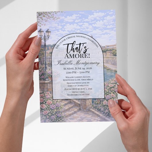 Rome Italian Themed Bridal Shower Einladung
