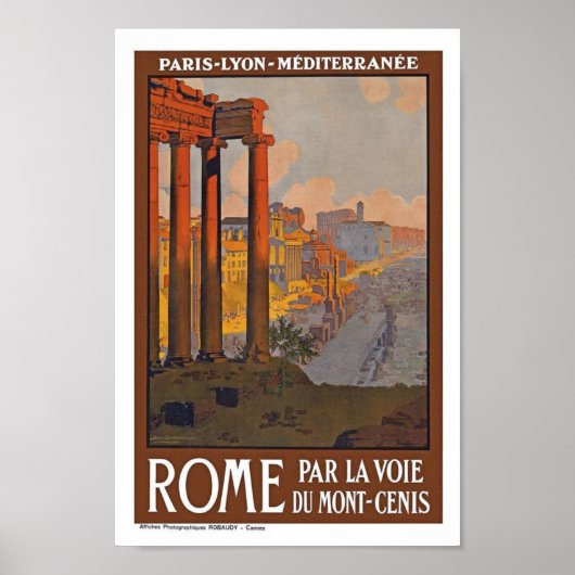 Rome Italy Europe Vintage Travel Poster (Vorne)