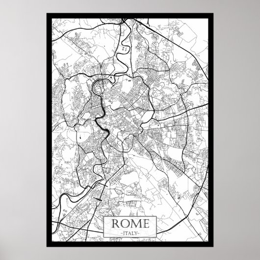 Rome Italy Map Poster (Vorne)