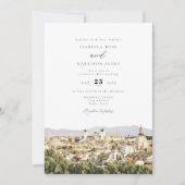 ROME Italy Skyline Destination Wedding Einladung (Vorderseite)