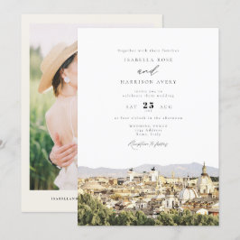 ROME Italy Skyline Destination Wedding Einladung