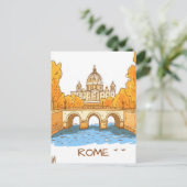 Rome Italy Travel Postkarte (Stehend Vorderseite)