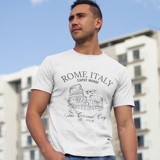 Rome Italy Vintage Landscape Roman Colosseum T-Shirt