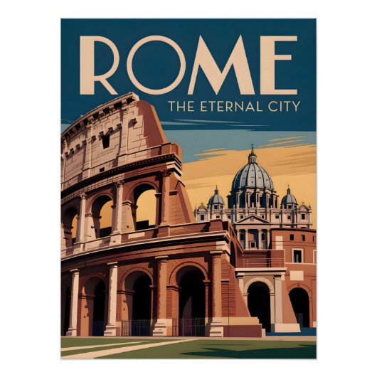 Rome Italy vintage Poster (Vorderseite)
