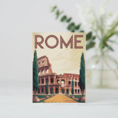 Rome Italy vintage Postkarte (Stehend Vorderseite)