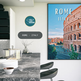 Rome, la ville de la Dolce Vita et du charme itali Poster