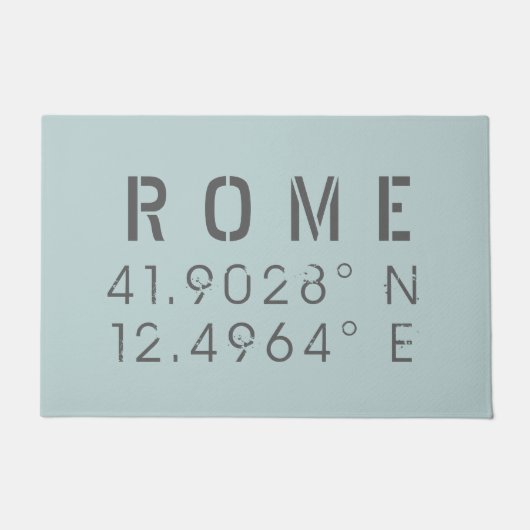 Rome Latitude Longitude Fußmatte (Vorderseite)