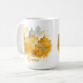 Rome Neon Pop-Art Straßenstil Kaffeetasse (Vorderseite Links)