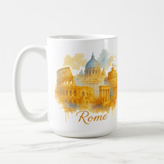 Rome Neon Pop-Art Street Style Kaffeetasse (Links)