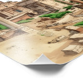 Rome Roman Forum watercolor poster  (Ecke)