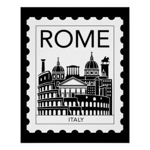 Rome Souvenir Italy Postage Briefmarke Poster