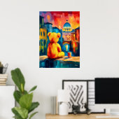 Rome Teddy Fauvist Sunset Skyline Print Poster (Heimbüro)