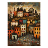 Rome: The Eternal City - Whimsical Art Poster (Vorderseite)
