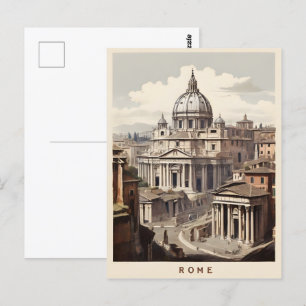 Rome Vintage-Plakat Postkarte