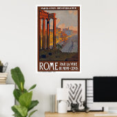 "Rome Vintage Travel" Poster (Heimbüro)