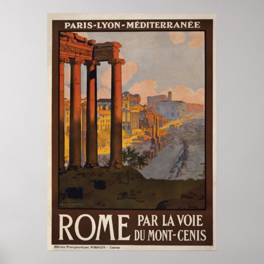 Rome Vintage Travel Poster (Vorne)