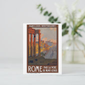 "Rome" Vintage Travel Poster Postkarte (Stehend Vorderseite)