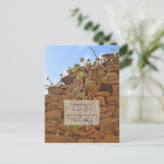 Rome Wasn't Built in a Day Postcard Postkarte (Stehend Vorderseite)
