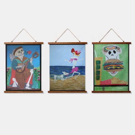 Romeo, Coppertone, Cheeseburger im Paradies Wandteppich Mit Holzrahmen (Dreifach)