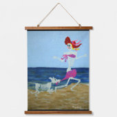 Romeo, Coppertone, Cheeseburger im Paradies Wandteppich Mit Holzrahmen (Vorderseite 2)