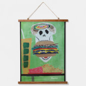 Romeo, Coppertone, Cheeseburger im Paradies Wandteppich Mit Holzrahmen (Vorderseite 3)