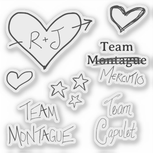 Romeo + Julia Aufkleber (Vorderseite)