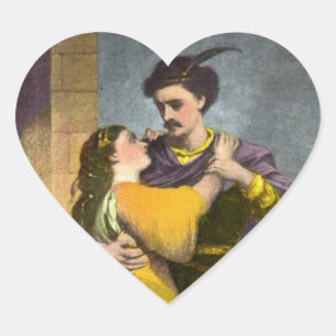 Romeo & Julia Herz-Aufkleber