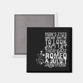 Romeo & Julia Men Quote Magnet (Vorderseite/Rückseite)