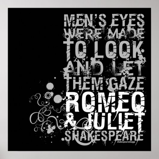 Romeo & Julia Men Quote Poster (Vorne)