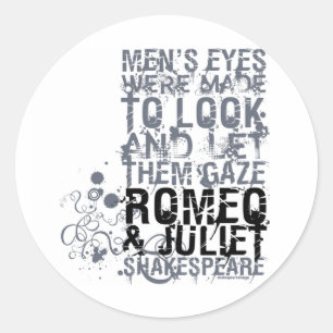 Romeo & Julia Men Quote Runder Aufkleber