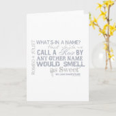 Romeo & Julia Namensangebot Karte (Gelbe Blume)