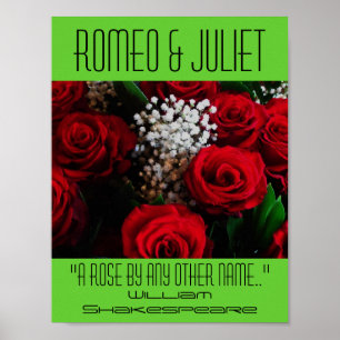 Romeo & Julia Poster Ein Rose Shakespeare Festival