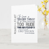 Romeo- u. Juliet-Liebe-Zitat Karte (Gelbe Blume)