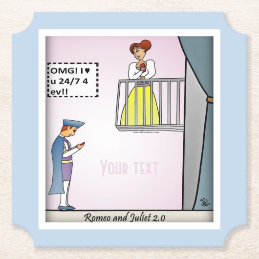 Romeo und Julia 2.0 Paper Untersetzer (Vorderseite)