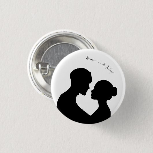 Romeo und Julia Anpassbares Button (Vorne & Hinten)